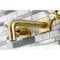 Kingston Brass KS6127ZX Two-Handle Wall Mount Bathroom Faucet, Brushed Brass KS6127ZX - alternate 5
